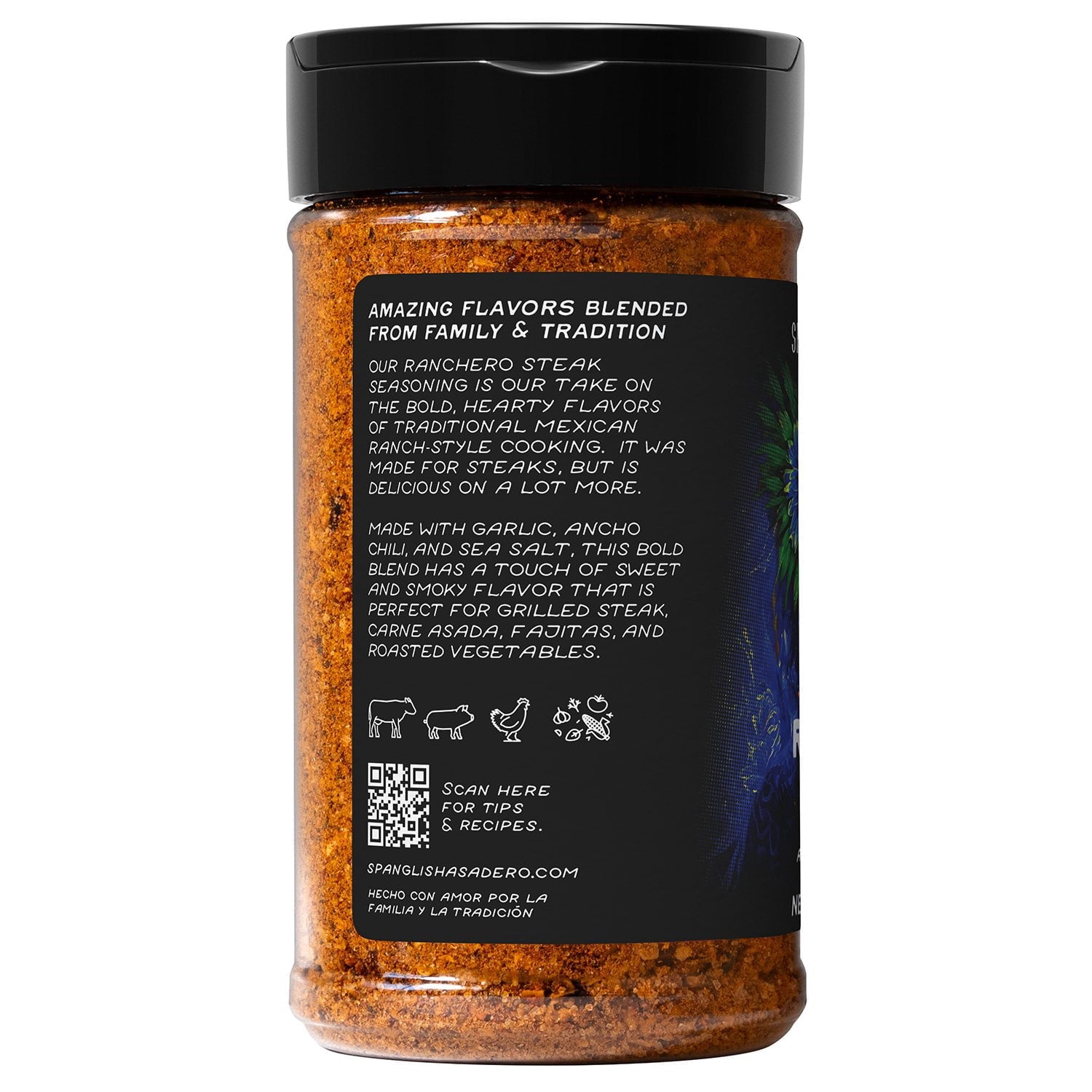 Spanglish Asadero Ranchero Steak Seasoning, 8.1 oz.