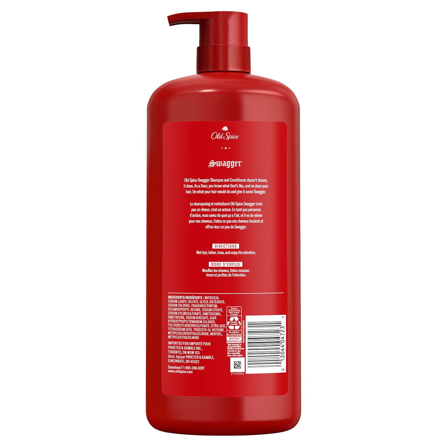 Old Spice Swagger 2-in-1 Shampoo and Conditioner, 39.9 fl. oz.