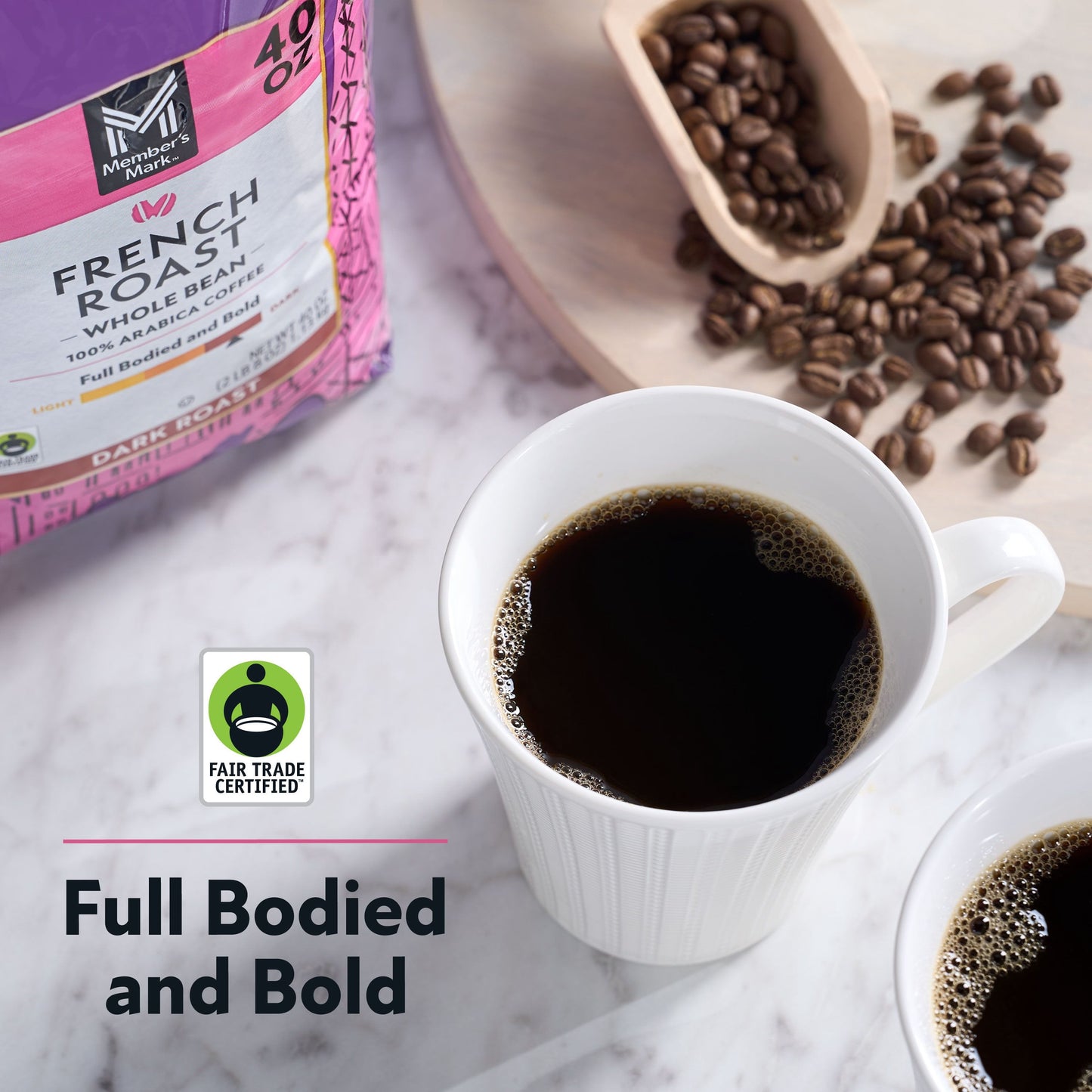Member's Mark French Roast Whole Bean Coffee, 40 oz.