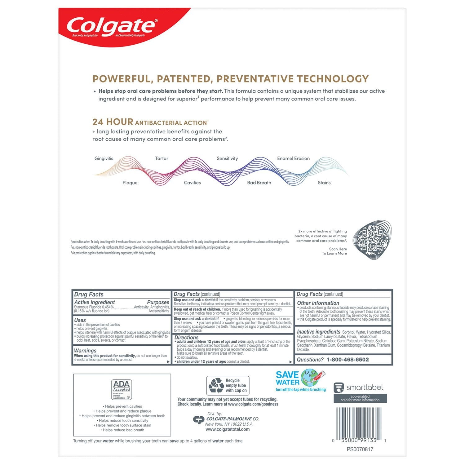 Colgate Total Whitening Toothpaste, 6 oz., 5 pk.