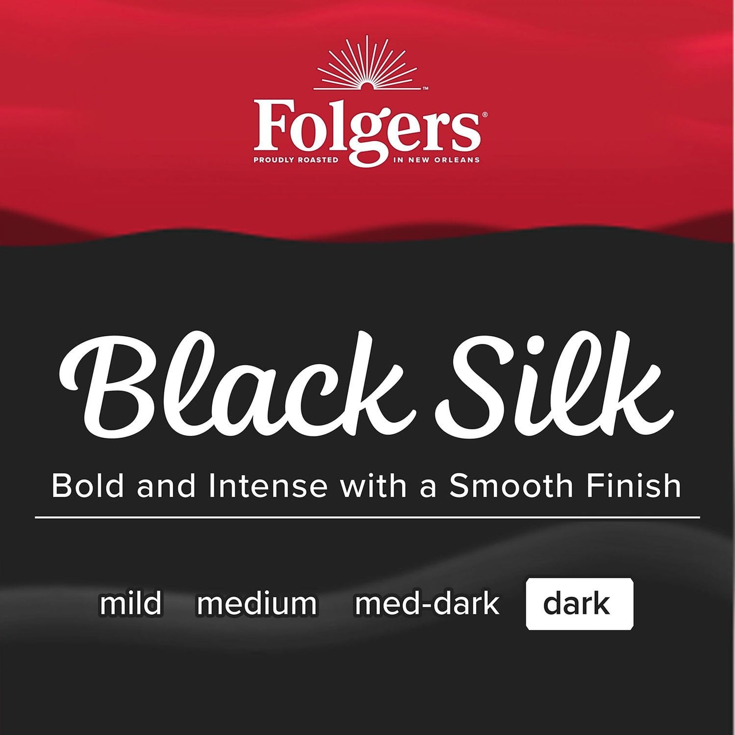 Folgers Dark Roast Ground Coffee, Black Silk, 40.3 oz.