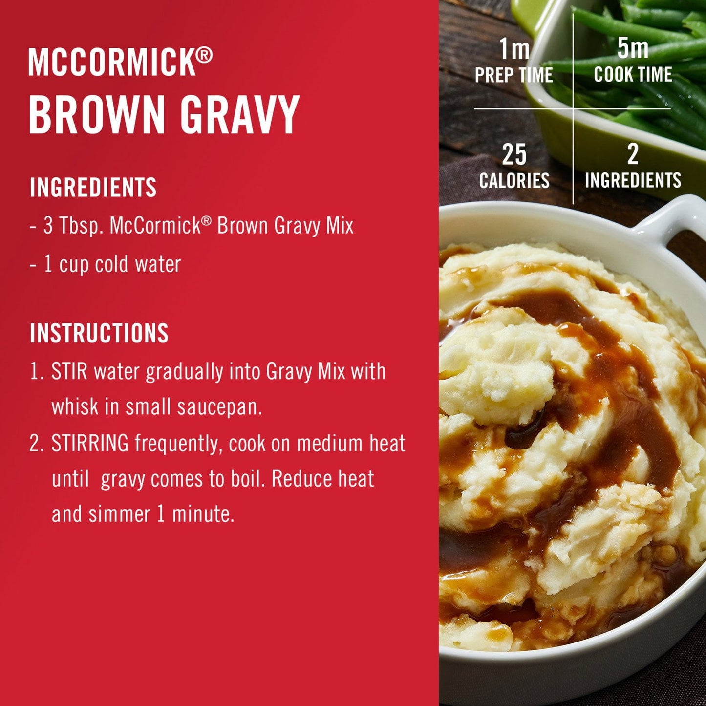 McCormick Brown Gravy Mix, 21 oz.