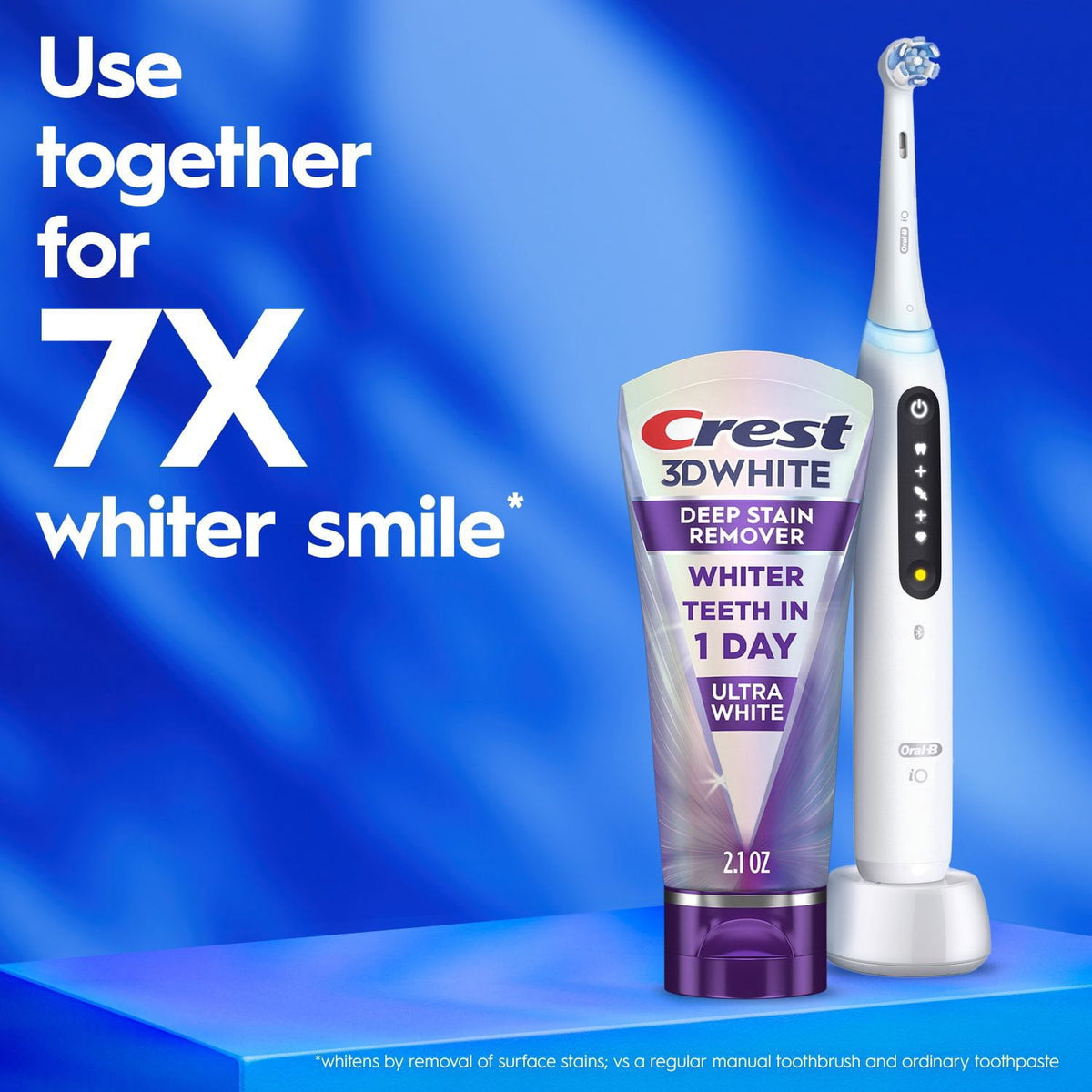 Crest 3D White Deep Stain Remover Whitening Toothpaste, 2.1 oz., 4 pk.