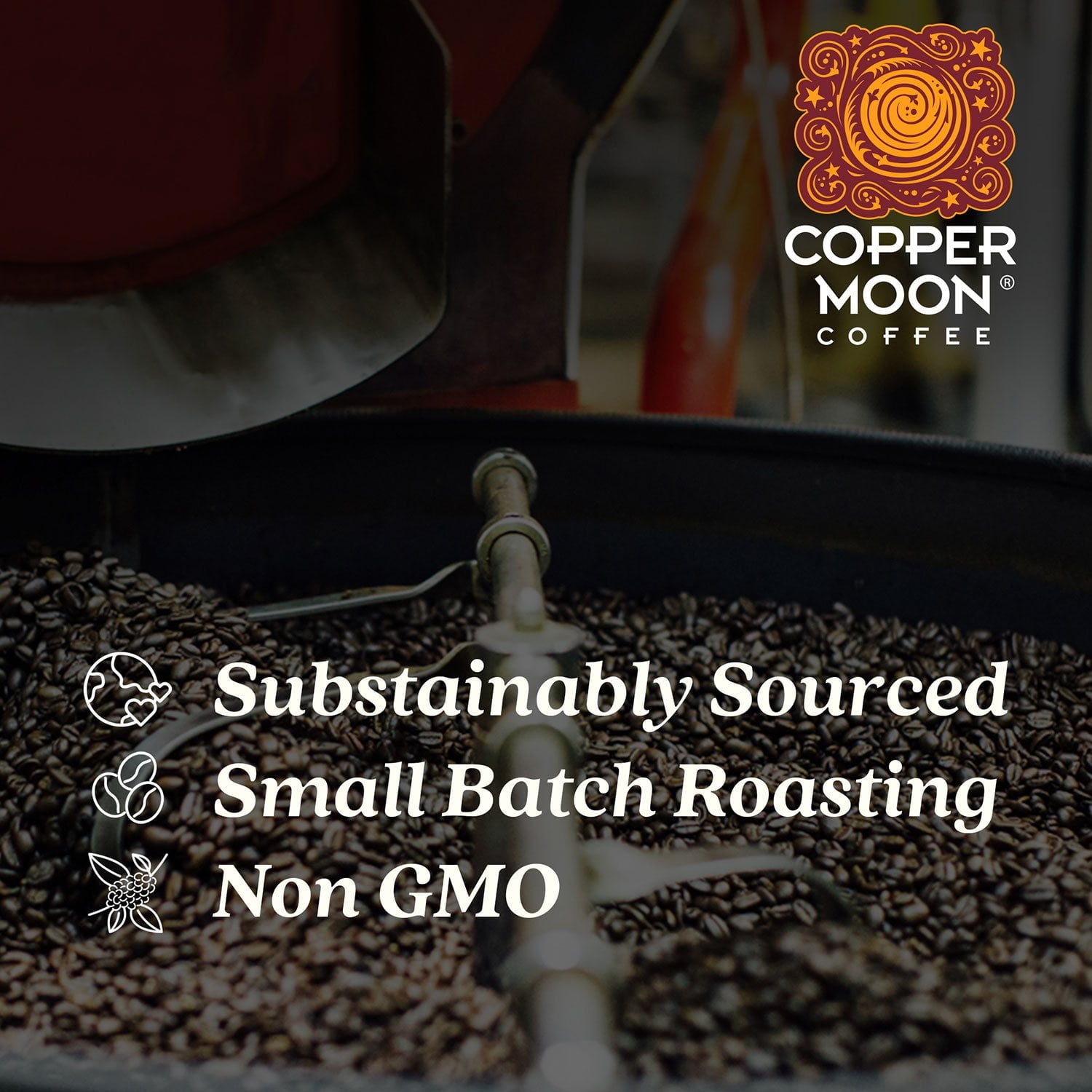 Copper Moon Coffee Dark Roast Whole Bean Coffee, Sumatra Blend, 32 oz.