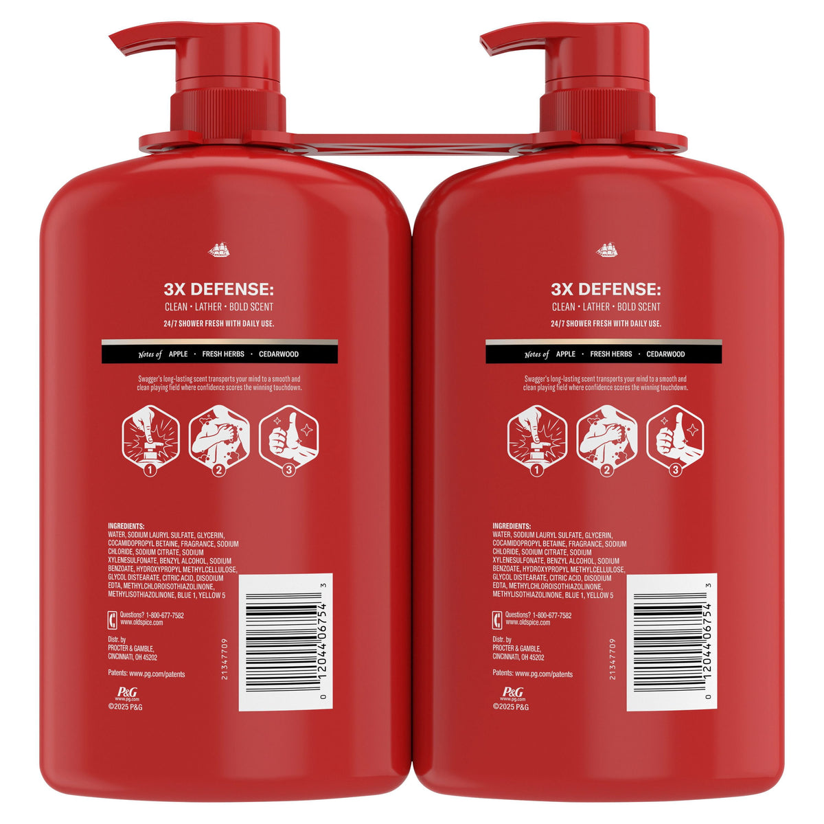 Old Spice Swagger Red Collection Men's Body Wash, 34.3 fl. oz., 2 pk.