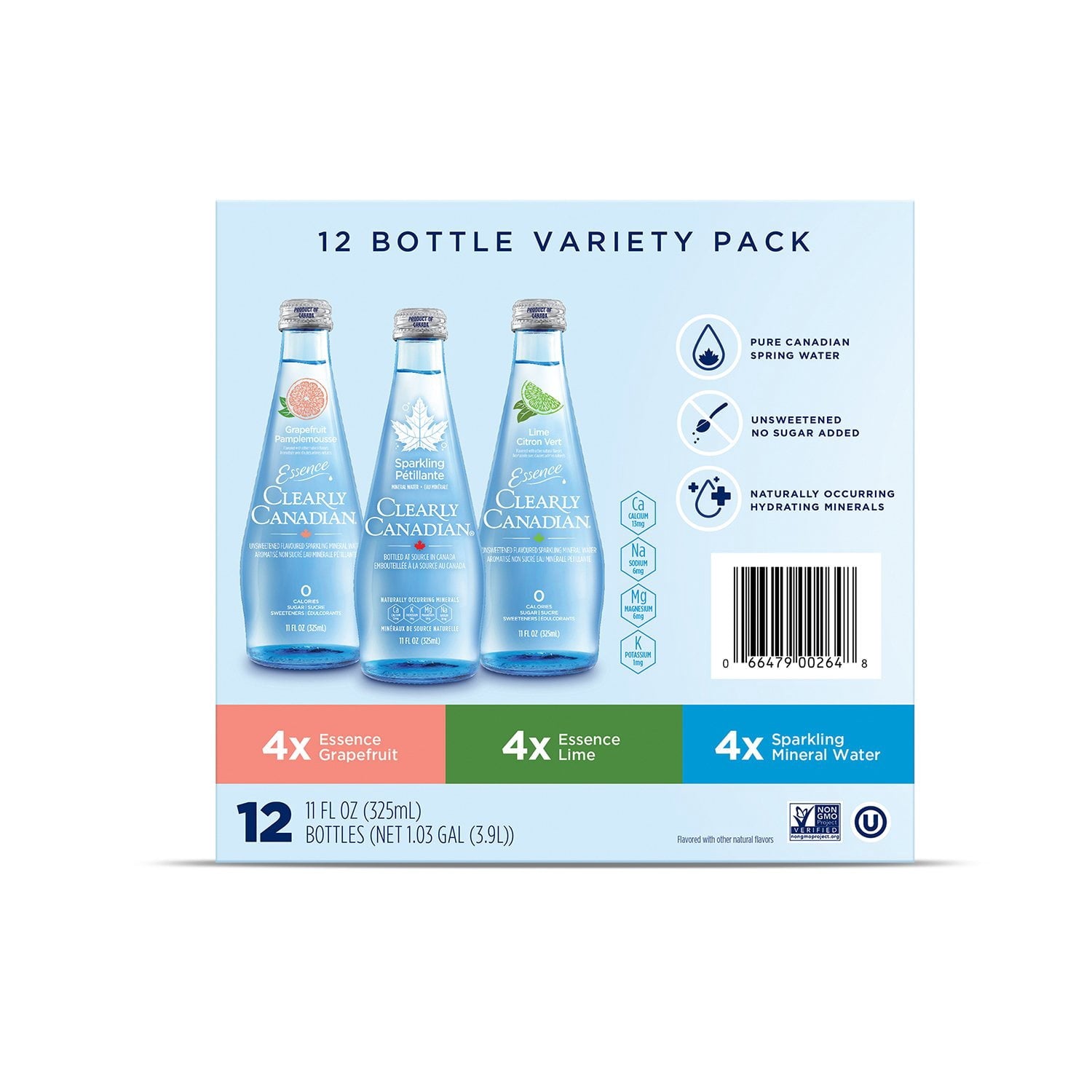 Clearly Canadian Essence Variety Pack, 11 fl. oz., 12 pk.