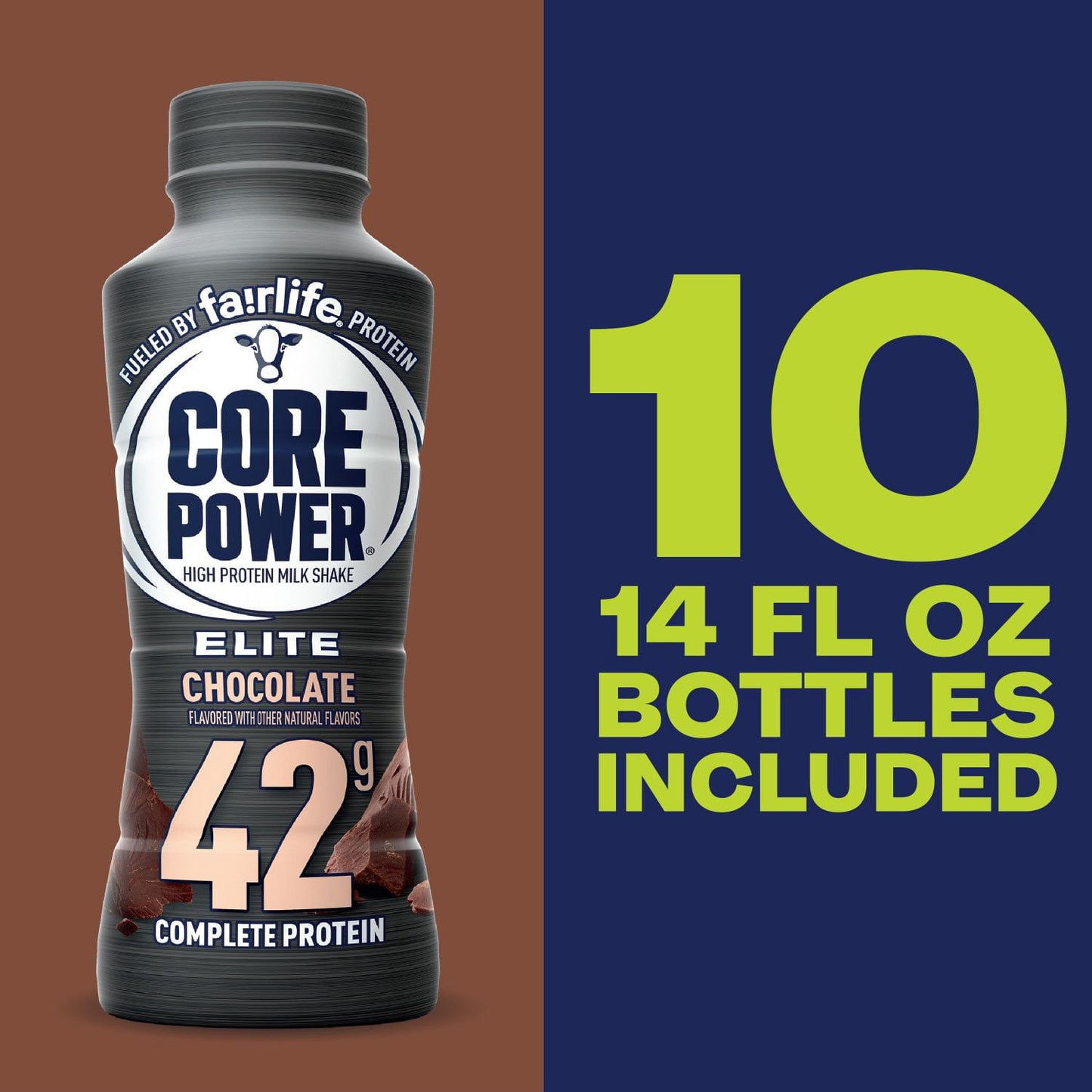 Fairlife Core Power Elite 42g Protein Shake, Chocolate, 14 fl. oz., 10 pk.