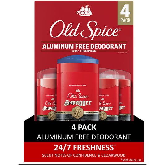Old Spice Swagger Deodorant, Aluminum-Free, 3 oz., 4 pk.