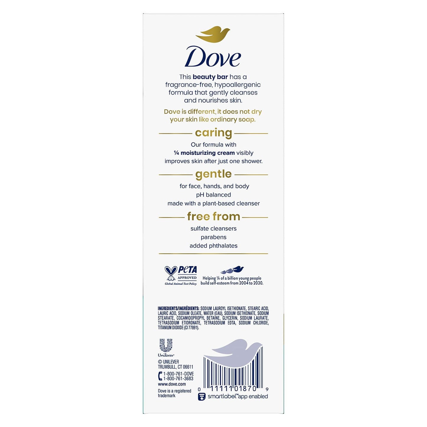 Dove Beauty Bar Soap, Sensitive Skin, 3.75 oz., 16 ct.