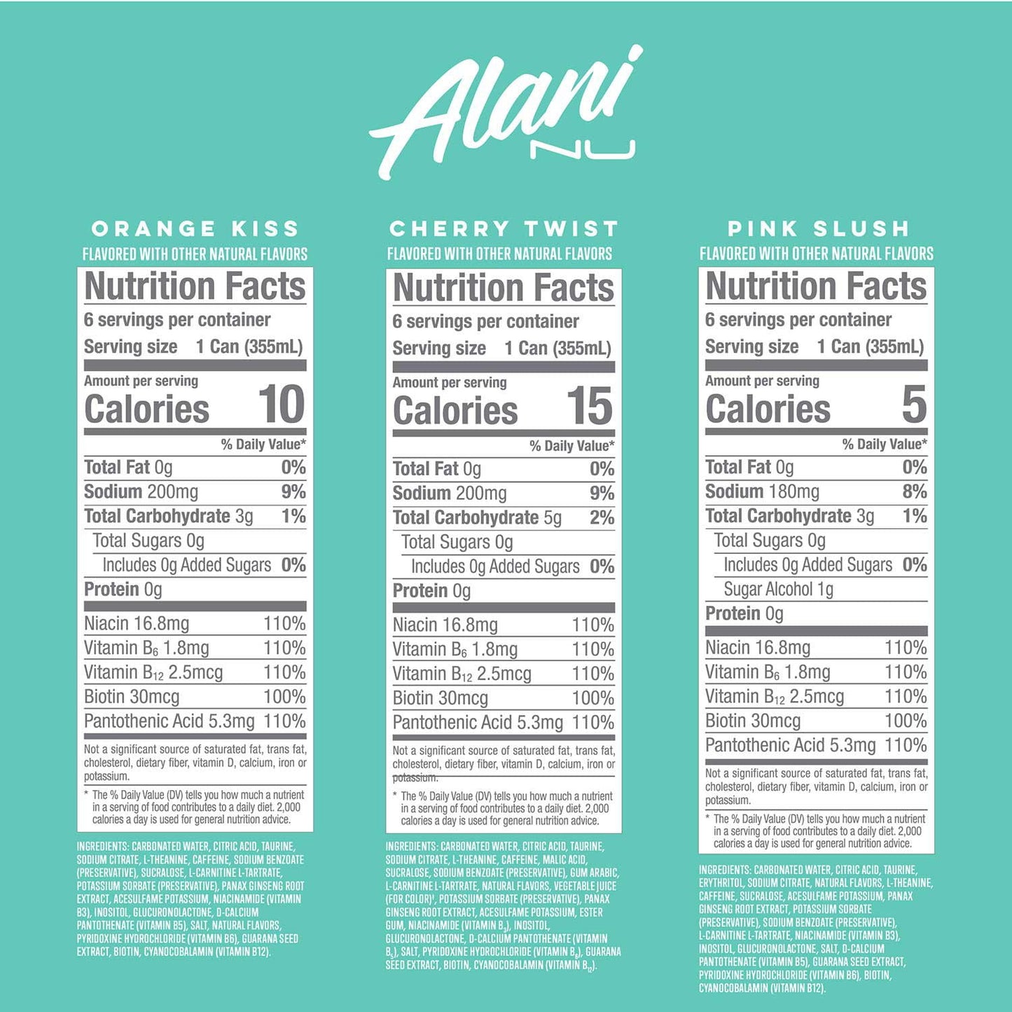 Alani Nu Energy Drink, Variety Pack, 12 fl. oz., 18 pk.