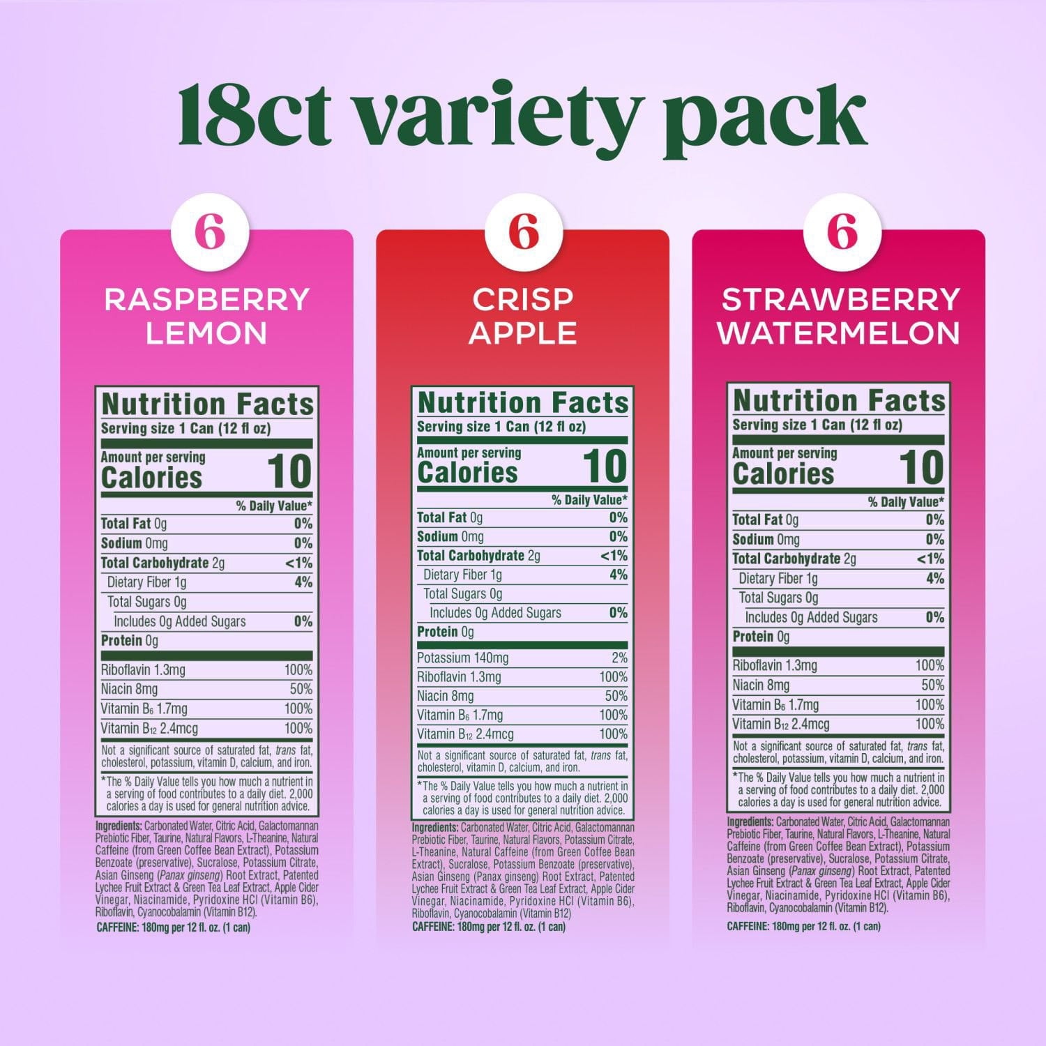 Bloom Sparkling Energy Variety Pack, 12 fl. oz., 18 pk.