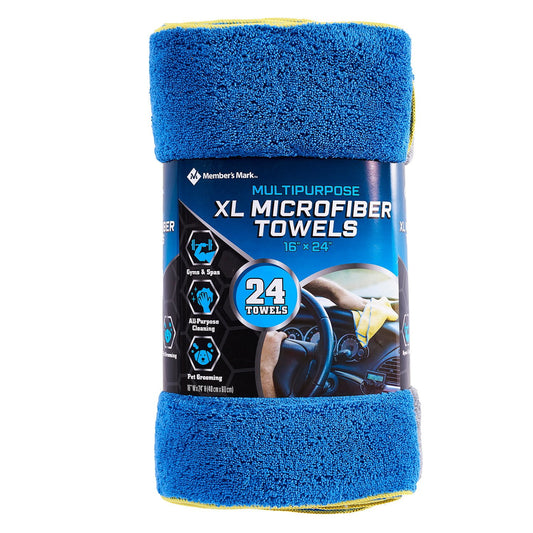 Member's Mark 24" x 16" Microfiber Towels 24 pk., 3 Colors