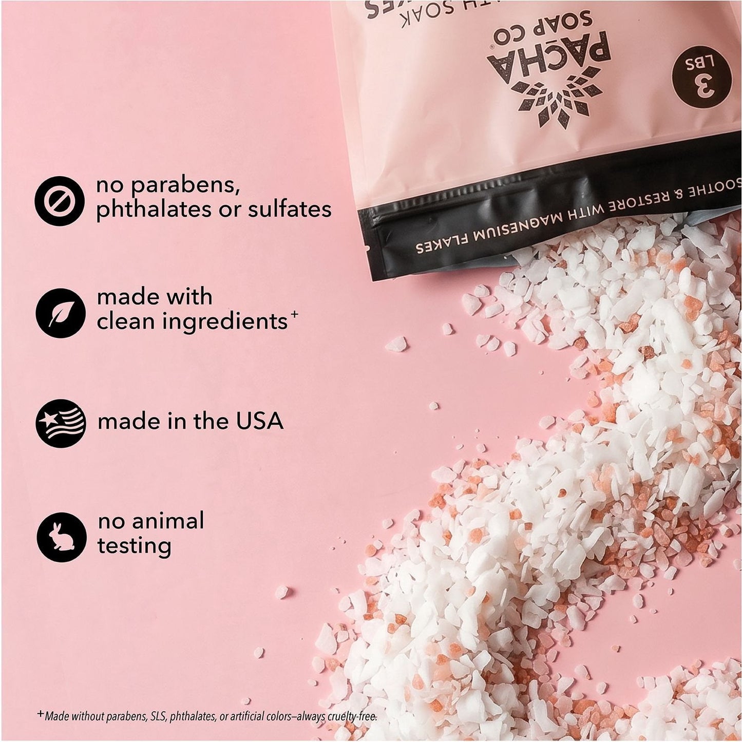Pacha Soap Co, Pink Himalayan Magnesium, Salt Soak, 48 oz.