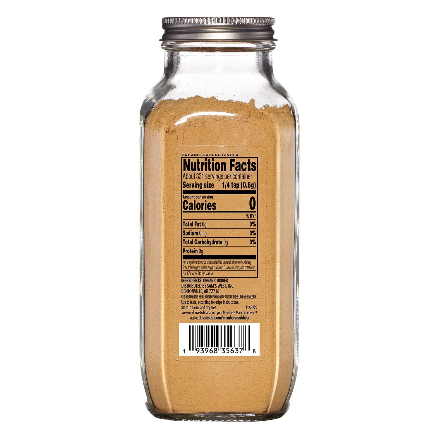 Member's Mark Organic Ground Ginger, 7 oz.