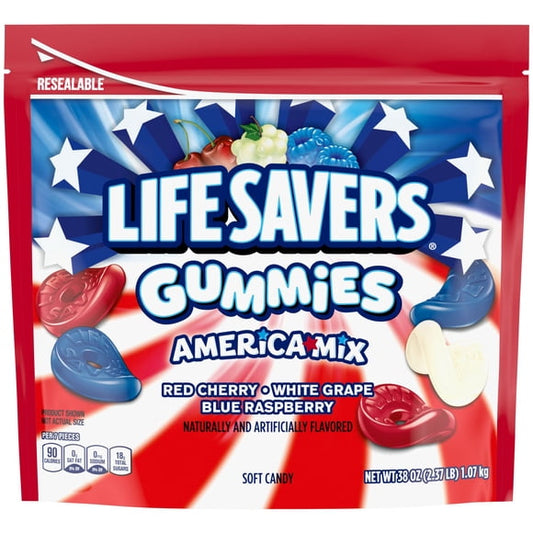 Lifesavers Red, White, and Blue Gummies, 38oz.