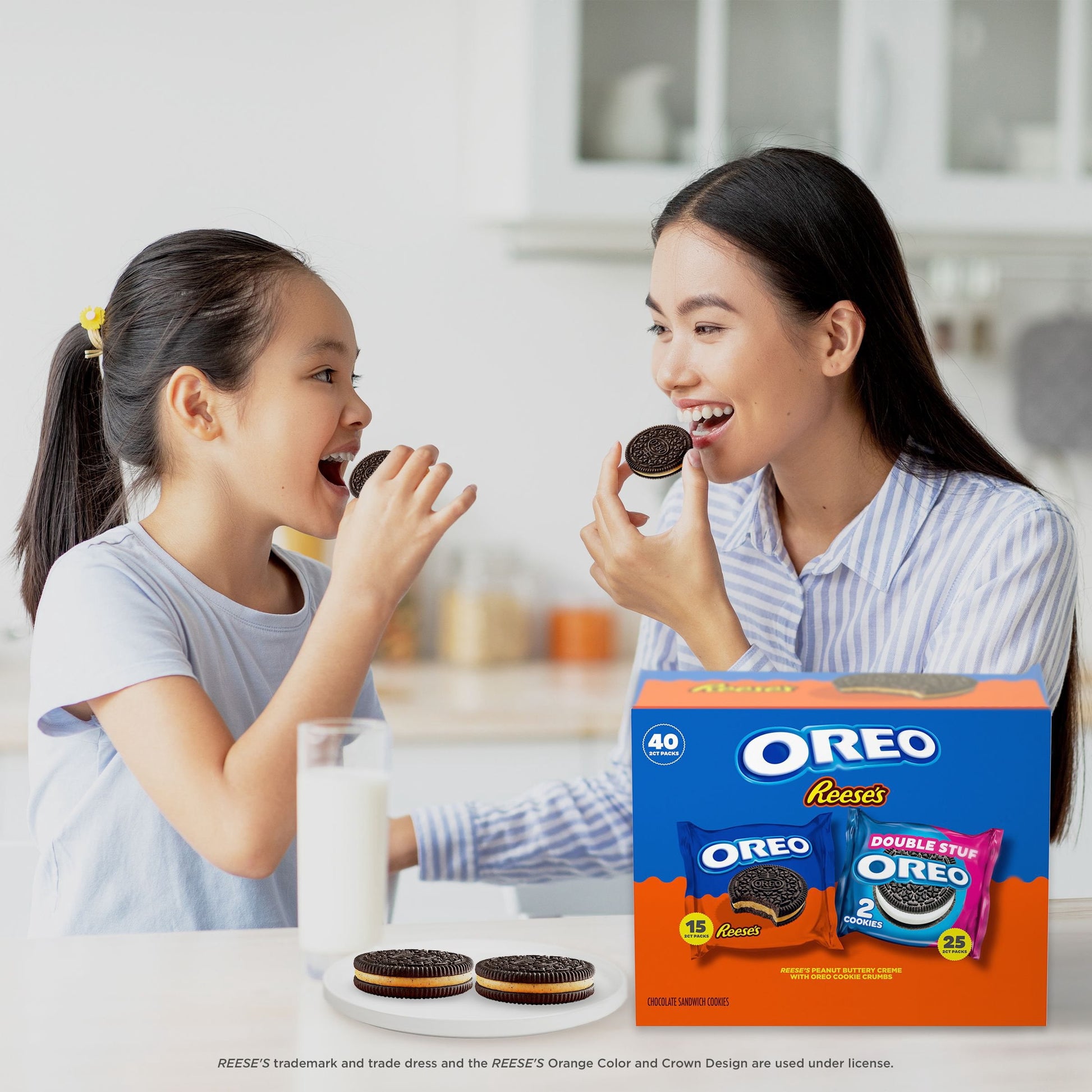 OREO REESE'S Peanut Buttery Creme & OREO Double Stuf Cookies Variety Pack, 1.02 oz., 40 pk.
