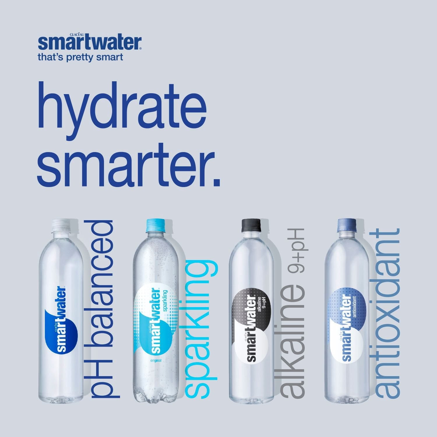 SmartWater Vapor Distilled Premium Water Bottles, 23.7 fl oz., 15 pk.