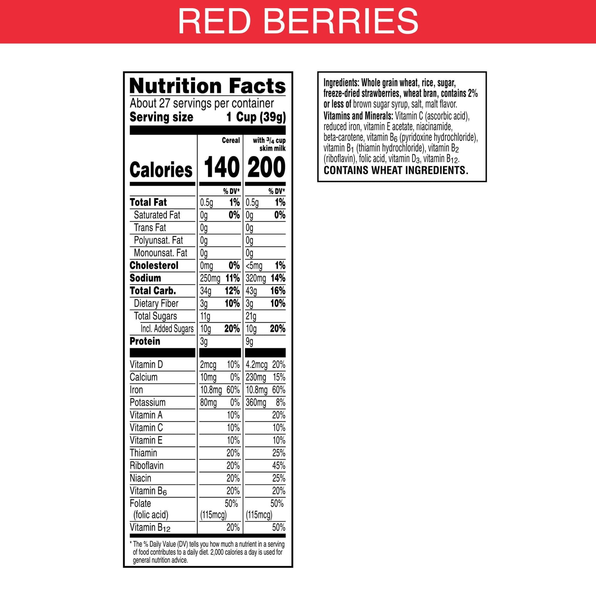 Special K Red Berries Cereal, 38 oz.