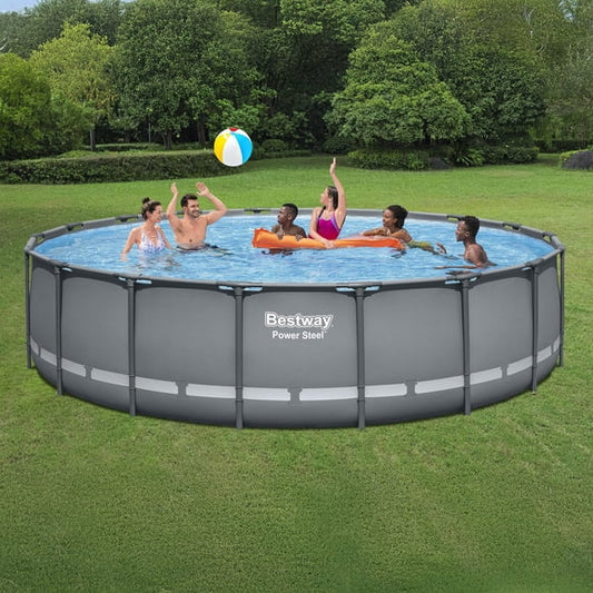 Bestway Power Steel 18’ x 48” Round Above Ground Pool Set