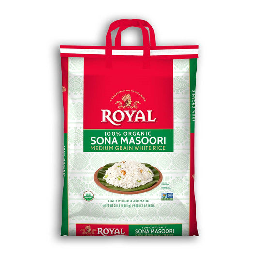 Royal Sona Masoori Organic Rice, 20 lbs.