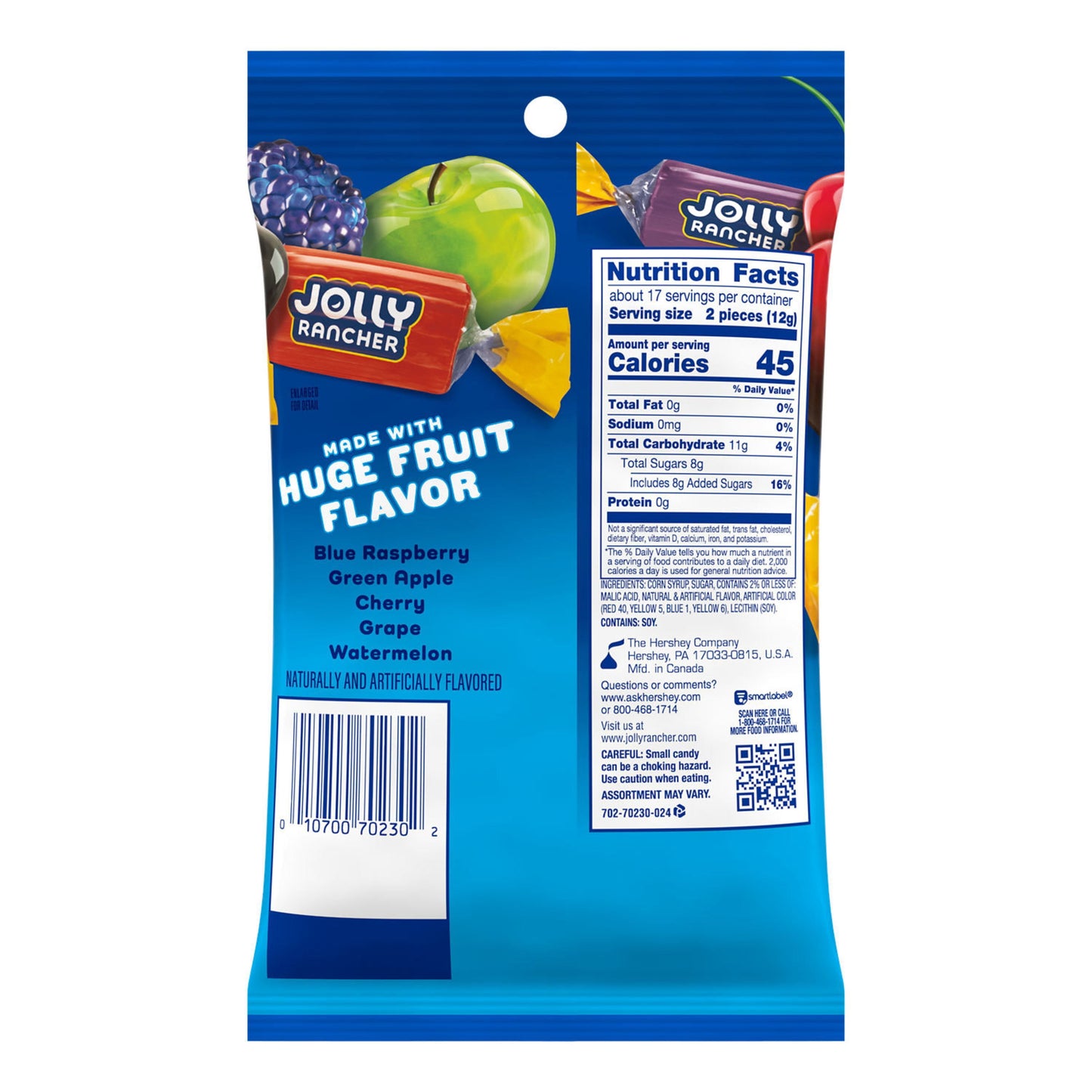 JOLLY RANCHER Original Fruit Flavored Hard Candy Bag, 7 oz., 12 ct.