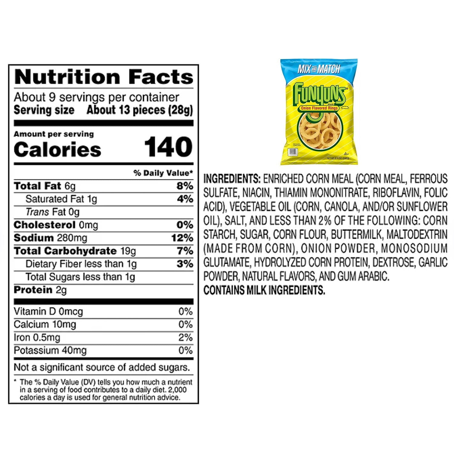 Funyuns Onion Rings Snacks, 8.75 oz.