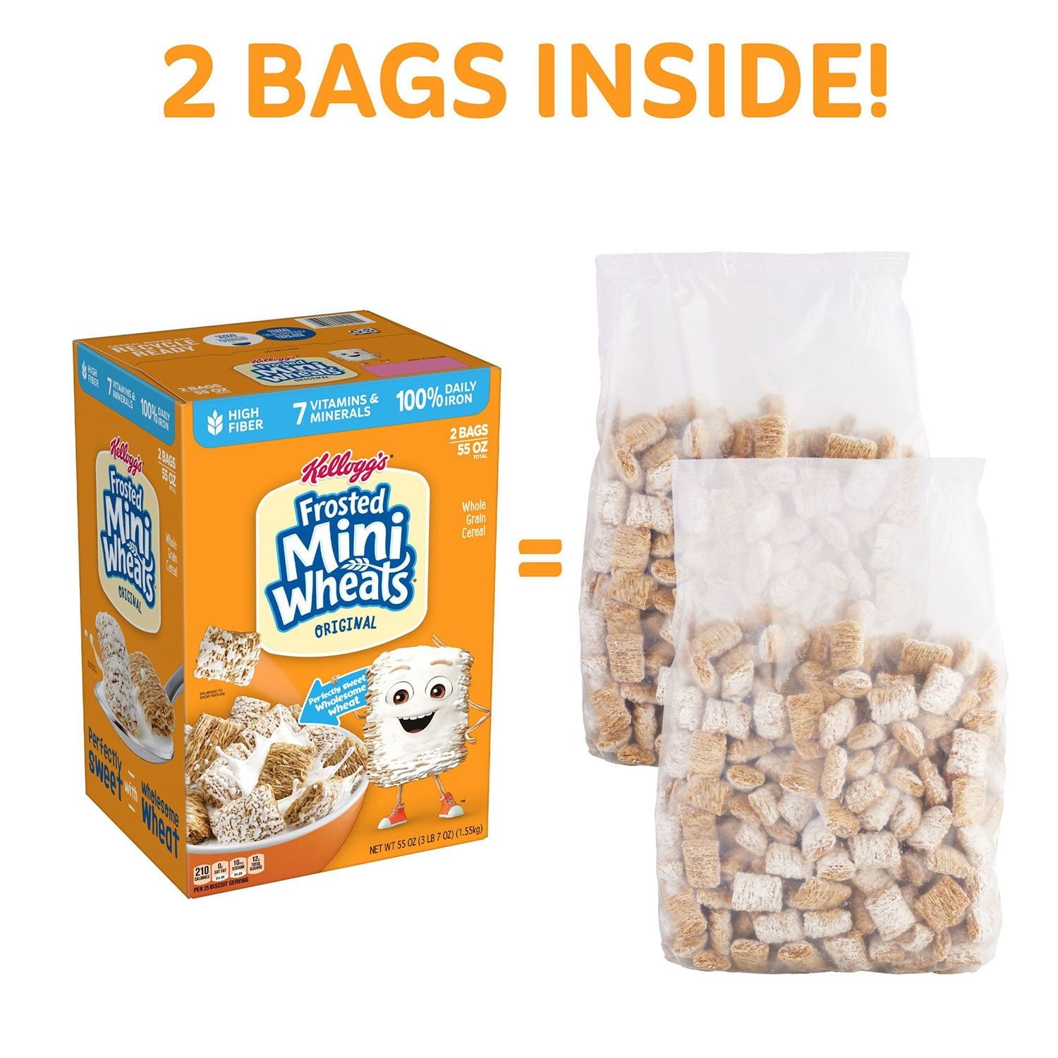 Frosted Mini-Wheats Cereal, 55 oz.