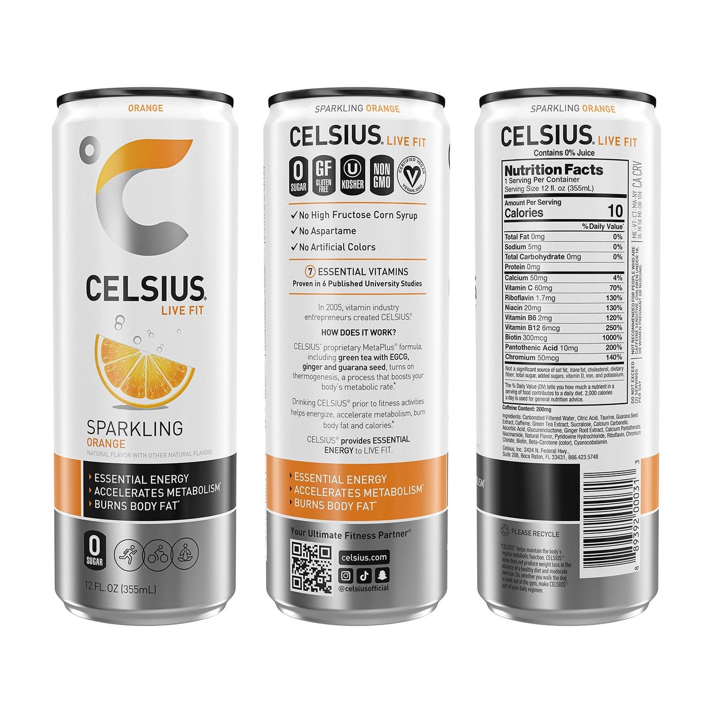 Celsius Sparkling Core Variety Pack, 12 fl. oz., 18 pk.