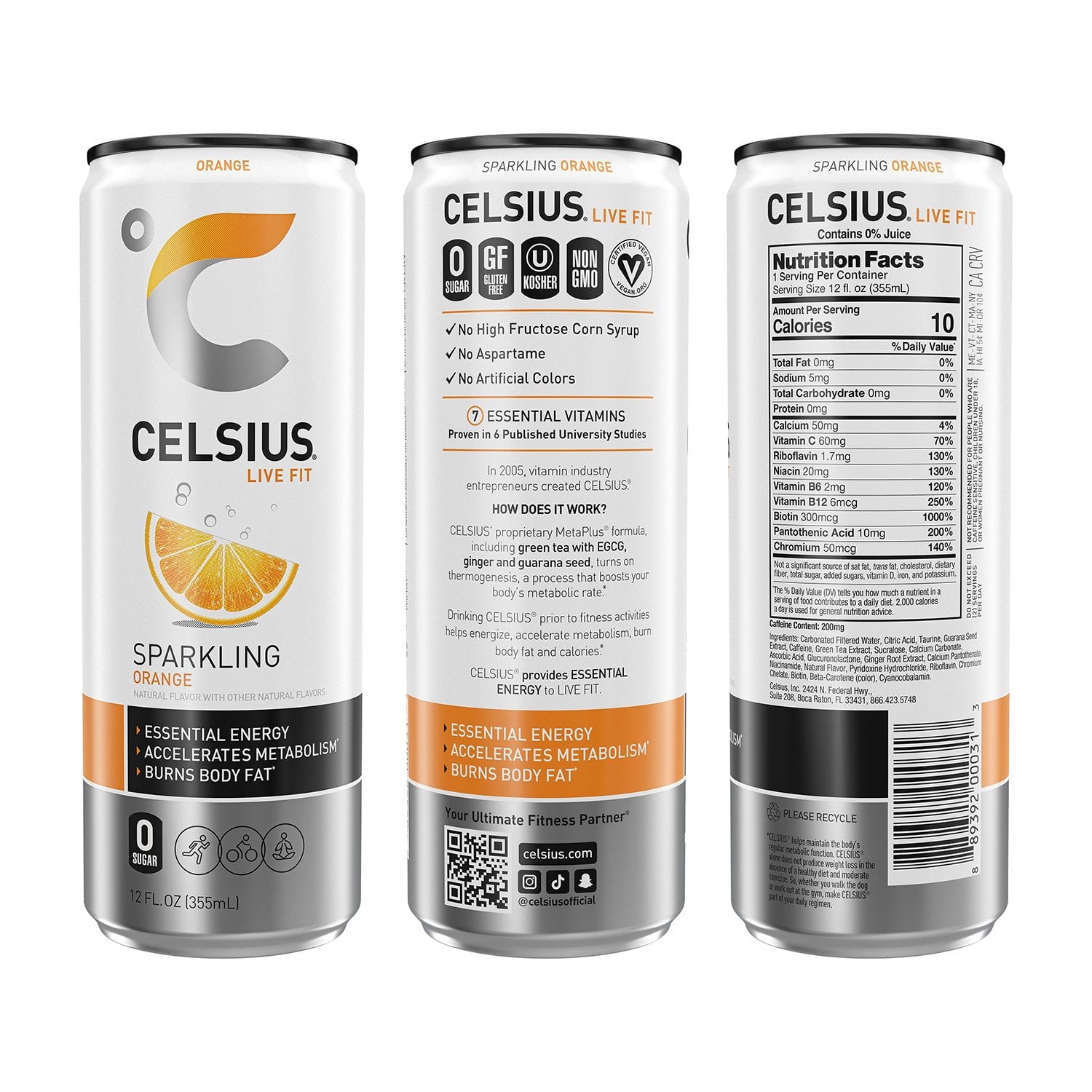 Celsius Sparkling Core Variety Pack, 12 fl. oz., 18 pk.