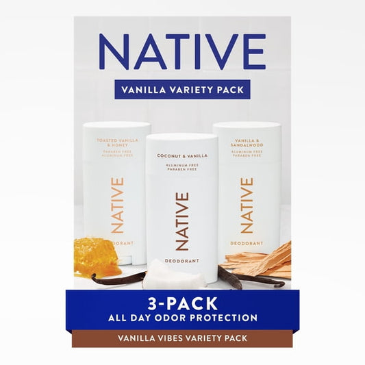 Native Aluminum-Free Deodorant, Vanilla Variety Pack, 2.65 oz., 3 pk.