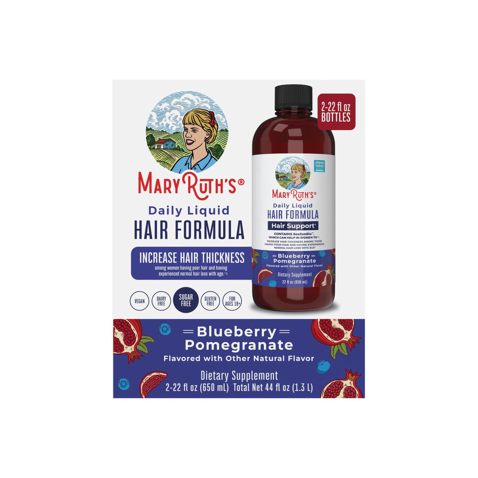MaryRuth's Daily Liquid Hair Formula 22 fl. oz, 2 pk.