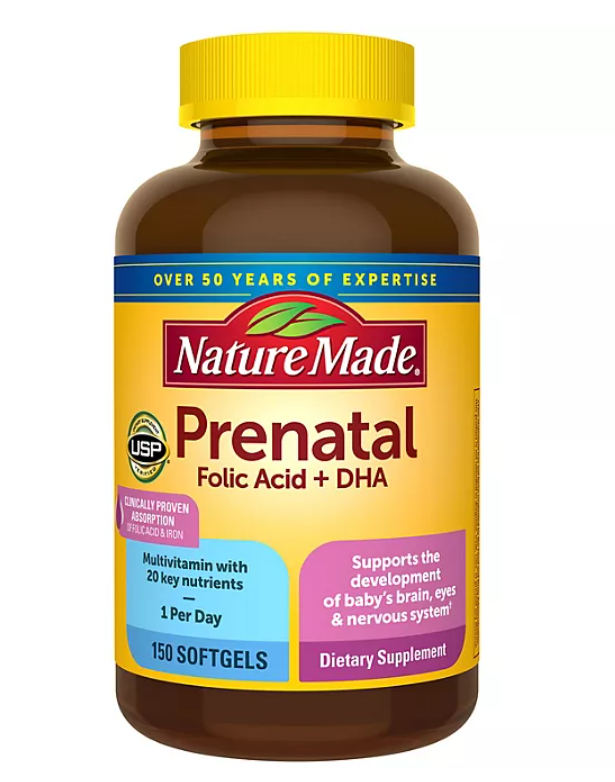 Nature Made Prenatal Multi + Dha, 200mg, 150 Softgels - 2 PACK