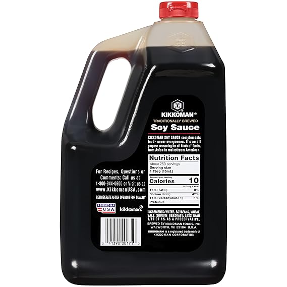 Kikkoman Traditionally Brewed Soy Sauce, 1 Gallon