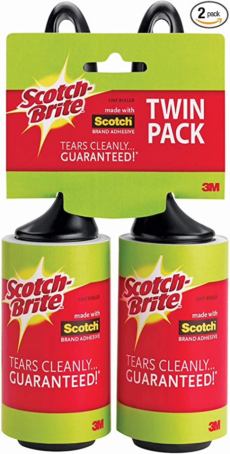 Scotch-Brite Lint Rollers: 4 in. x 36.9 ft. / 70 sheets per roller [2-Pack]