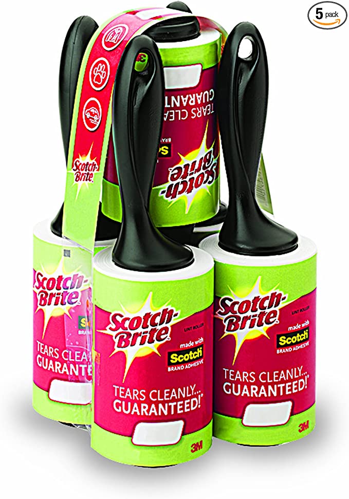 Scotch-Brite, Lint Roller 75 Sheets (Pack of 5)