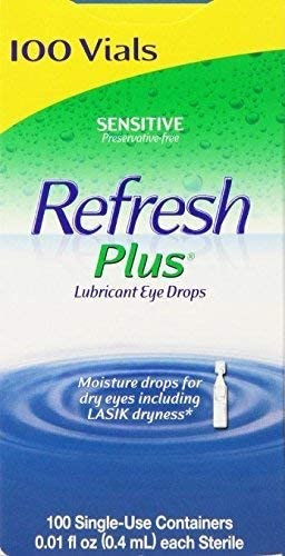 Allergan Refresh Plus Lubricant Eye Drops Single-Use Vials - MultiItem 3Pack (100 ct)