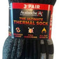 Avalanche Men's Ultimate Thermal Socks 3 Pairs/1 Pack - Black, Size 6-12
