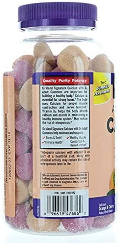 Kirkland Signature Chewable Calcium with Vitamin D3 Adult Gummies