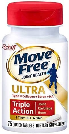 Move Free Type II Collagen, Boron & HA Ultra Triple Action Tablets, Move Free (75 Count in A Bottle) 1 ea (Pack of 3)