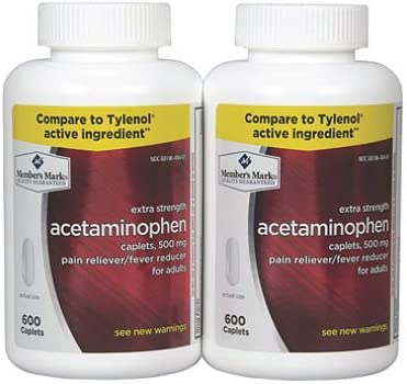 Member's Mark 500mg Extra Strength Acetaminophen MegaSize 2Pack