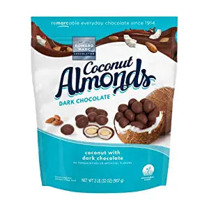 Edward Marc Chocolatier Coconut Almonds with Dark Chocolate, 32oz