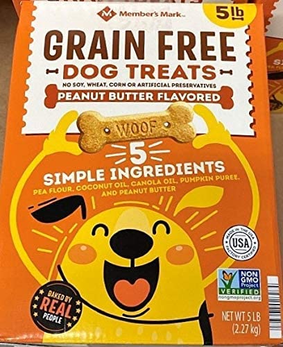 Member's Mark Grain Free Dog Treats - Peanut Butter Flavored 5 Pound