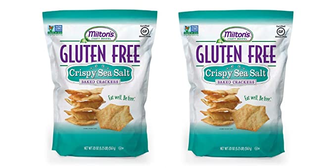 Milton’s Gluten Free Crackers (Crispy Sea Salt). Crispy & Gluten-Free Grain Baked Crackers (Pack of 2, 20 oz).