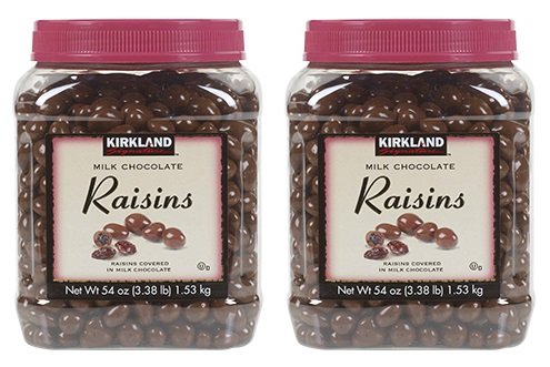 Kirkland Signature Milk Chocolate Raisins Covered in Milk Chocolate: 54 Oz (3.38lb)