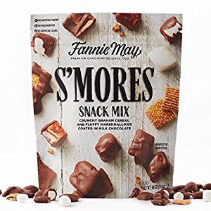 Fannie May Harry London Gourmet Chocolates S'mores Snack Mix Crunchy Cereal & Fluffy Chocolate-Covered Marshmallows