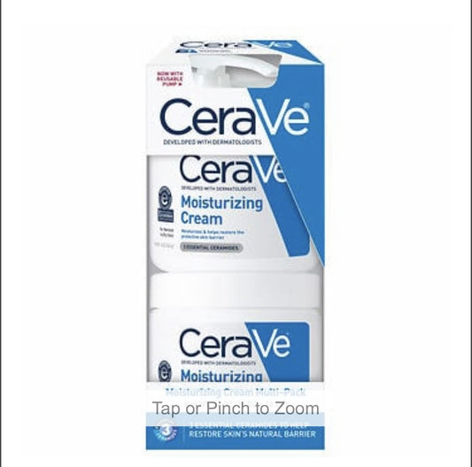 Cerave Moisturizing Cream Multipack 16 OZ Pump + 16 OZ Refill (2 Pack)