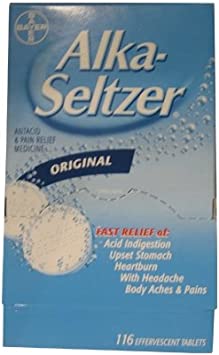 Alka- Seltzer Orginal -116 Effervescent Tabs, 5 ounces Boxes