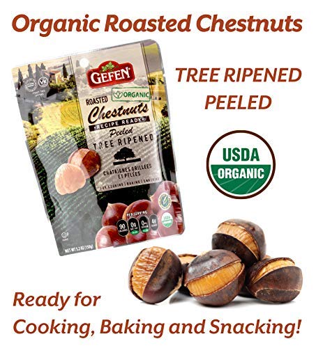 Gefen Organic Whole Roasted and Peeled Chestnuts 5.2oz (4 Pack/12 Pack/36 Pack)