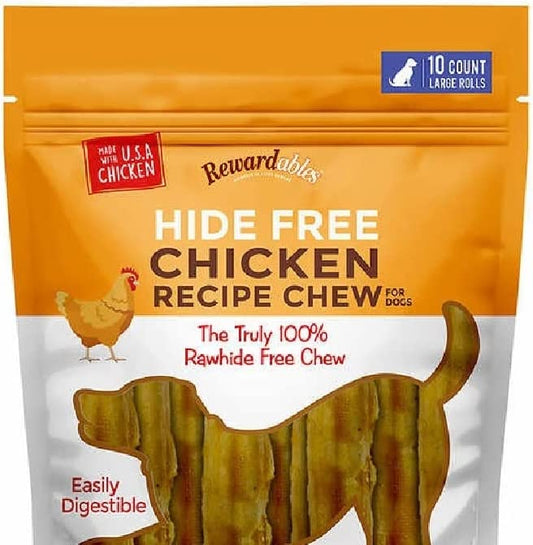 Rewardables Chicken Chew 100% RaHide Chew Easily Digestable