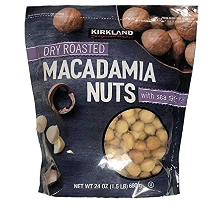 Kirkland Signatures Dry Roasted Macadamia Nuts with Sea Salt